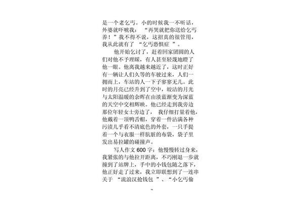 摘抄作文600字