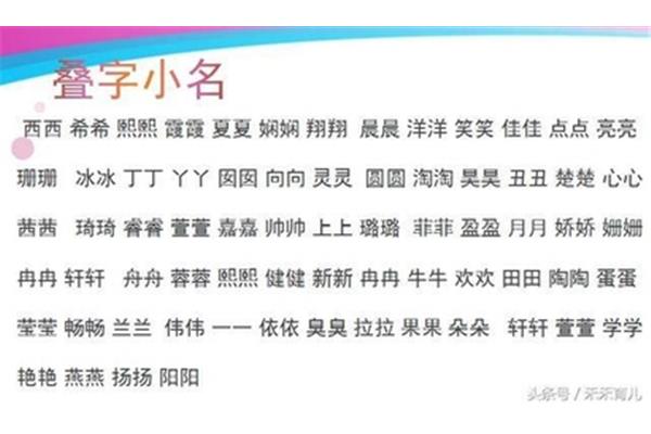 好听的乳名