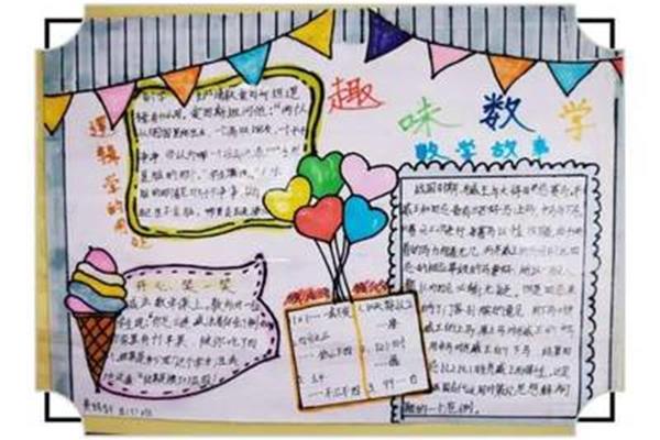 怎么画数学手抄报