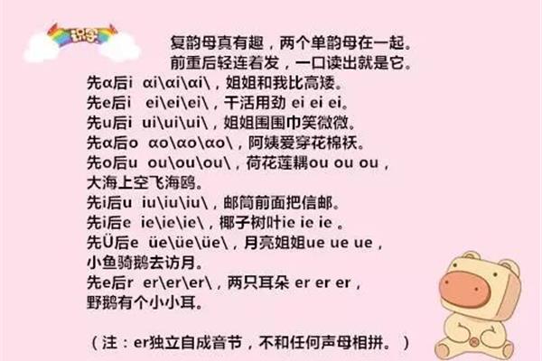 拼音歌谣口诀