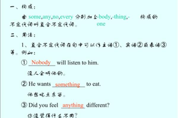 不定代词的用法