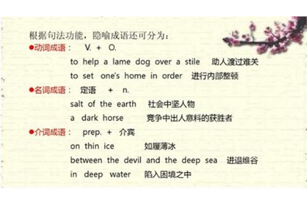 补充短语举例