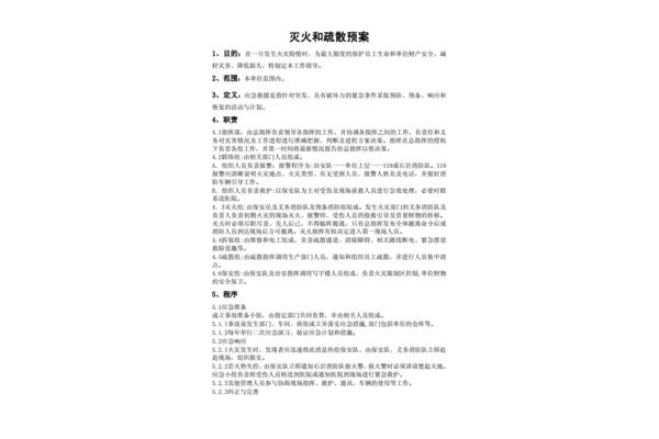 消防疏散应急预案