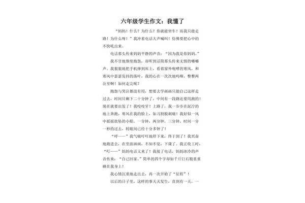 我懂了作文
