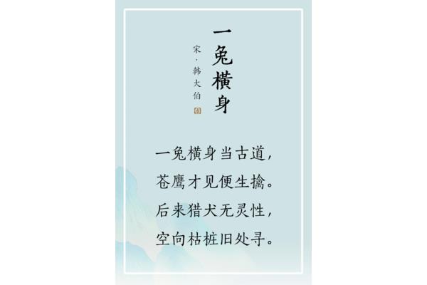 与兔有关的诗句