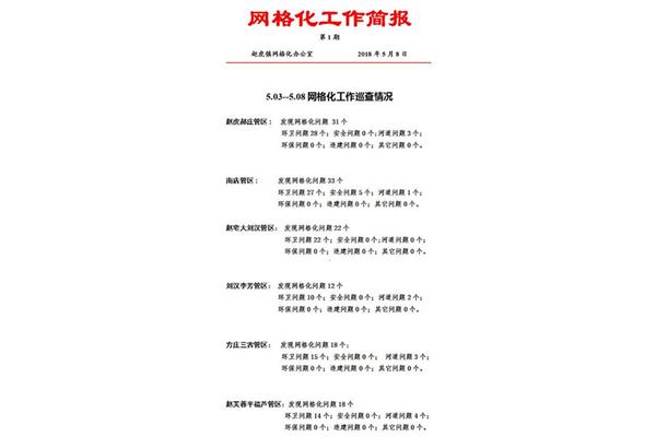 网格员巡查日志
