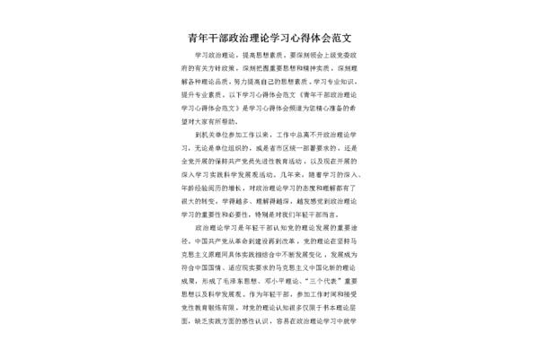 政治学习体会