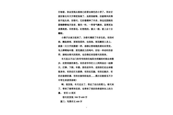 600字写景作文