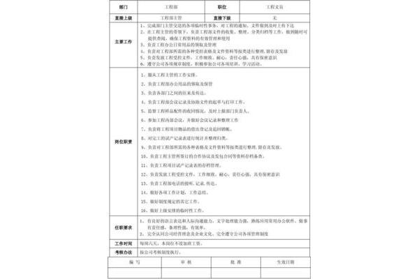 文员的工作职责