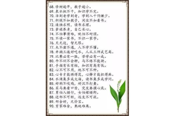 关于树的谚语