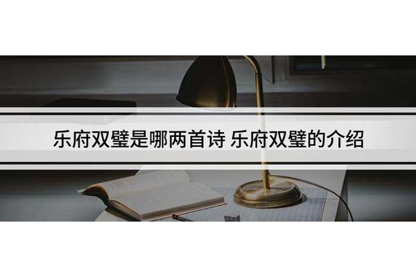 乐府双璧指的是
