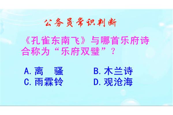 乐府双璧指的是