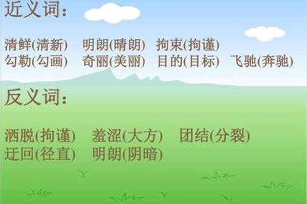 清新的近义词