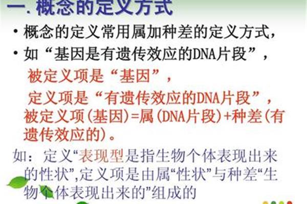 属加种差定义法