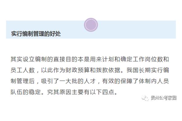编制的好处