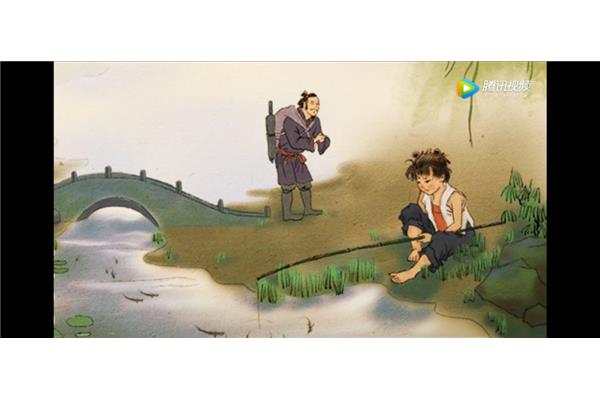 小儿垂钓图片