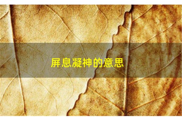 屏息凝神的拼音