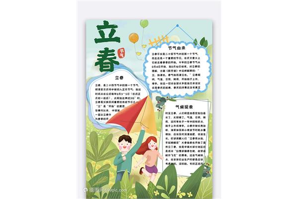 立春手抄报内容