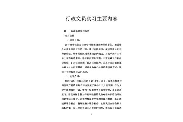 主要实习内容