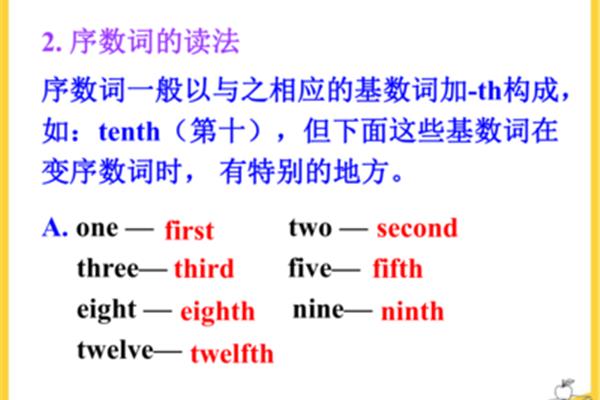 2的序数词