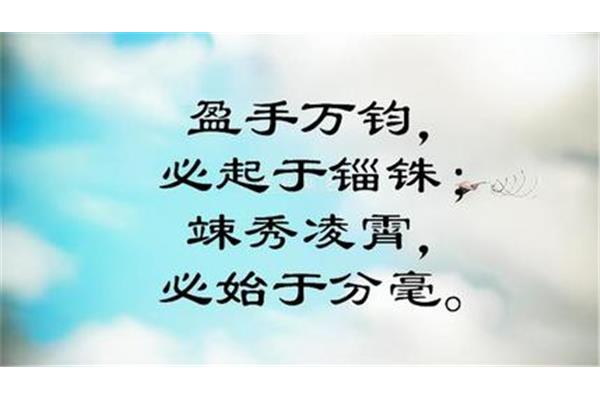 关于积累的名言