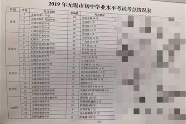 无锡中考时间