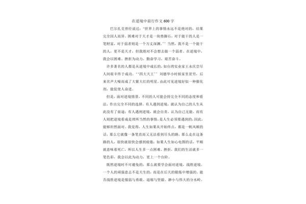 前行作文600字