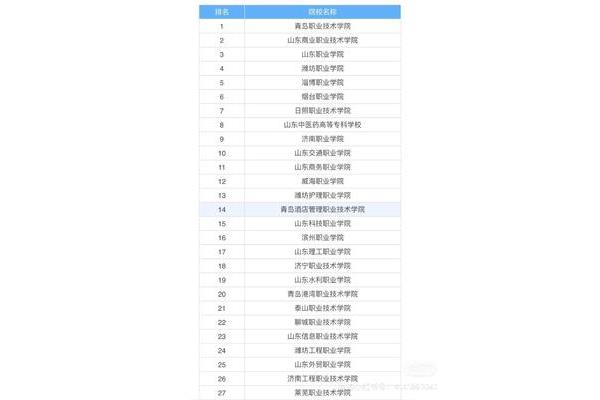 山东单招学校排名
