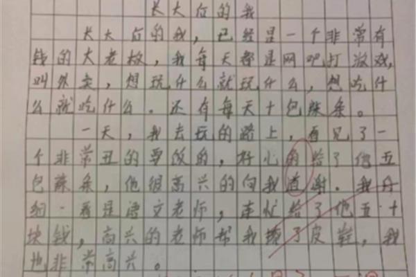 关于钱的作文