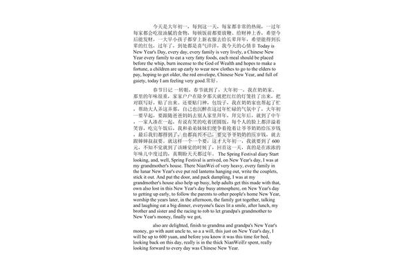 关于新年的作文