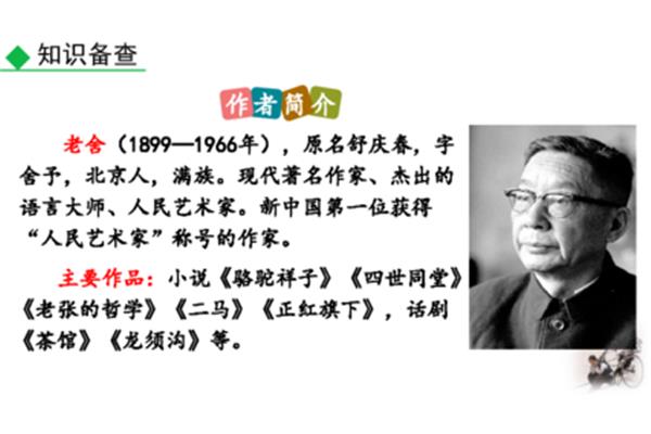 骆驼祥子作者介绍