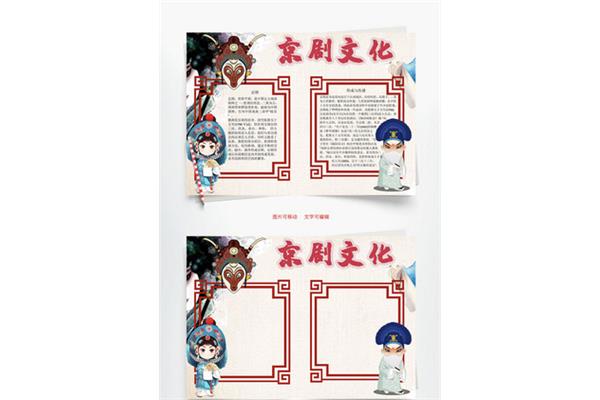 京剧手抄报内容
