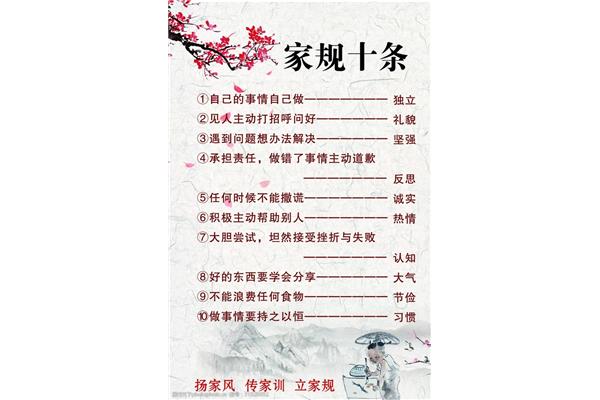 家规家训内容