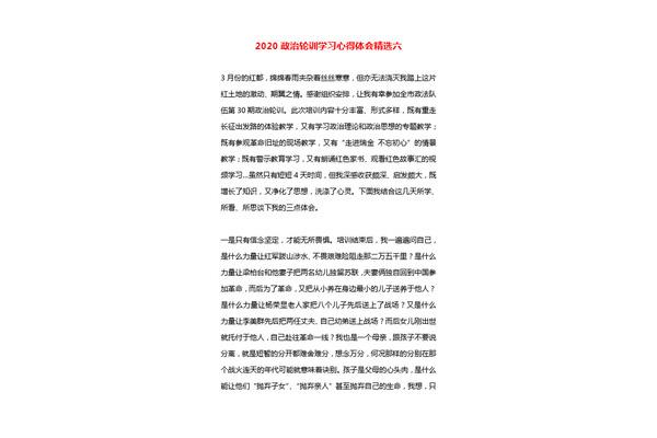 政治轮训心得体会