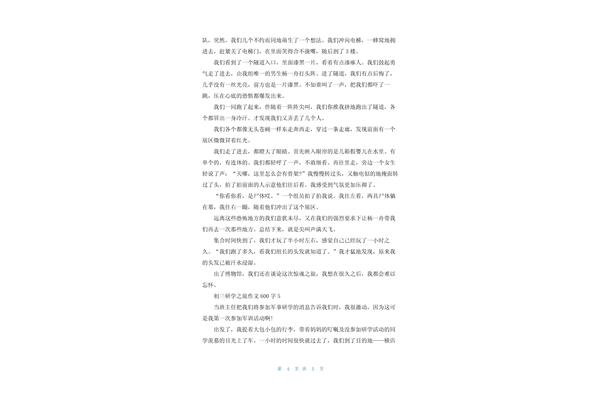 研学作文600字
