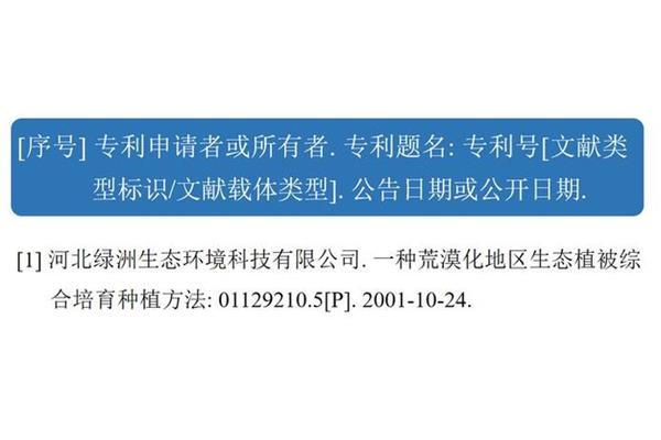 专利参考文献格式
