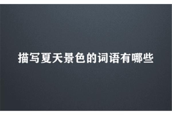 形容雨水的词语