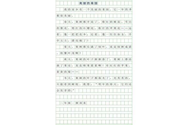二年级作文题目