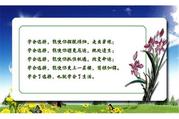 人生选择的名言