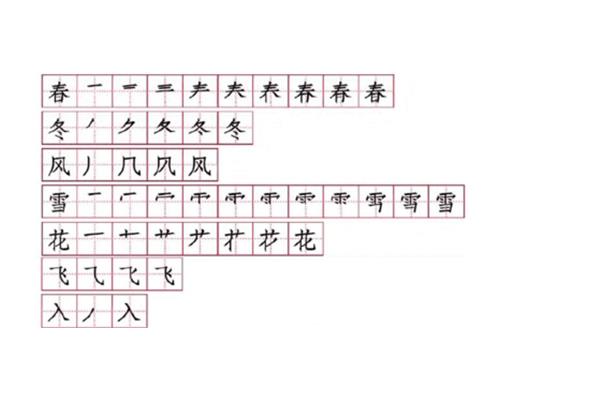 飞的笔顺是