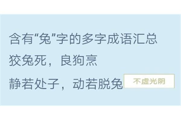 含有兔的成语