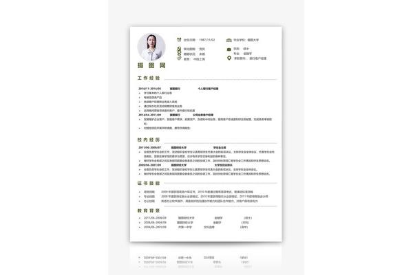 找工作简历模板