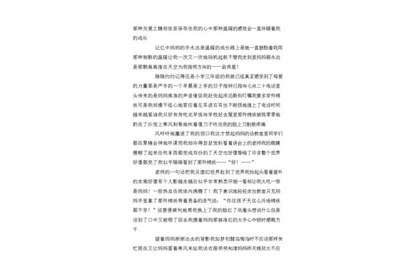 那一种温暖作文
