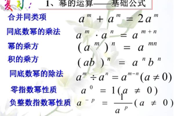 幂的运算公式
