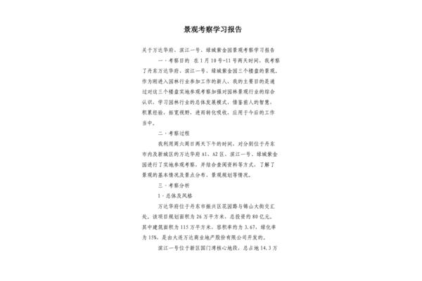 学习考察报告