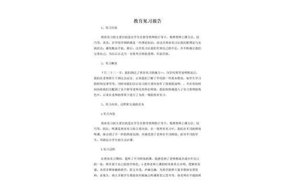 教育见习报告