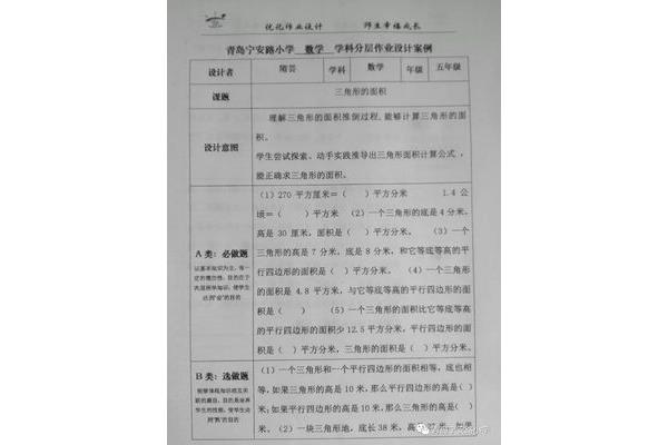 作业设计案例