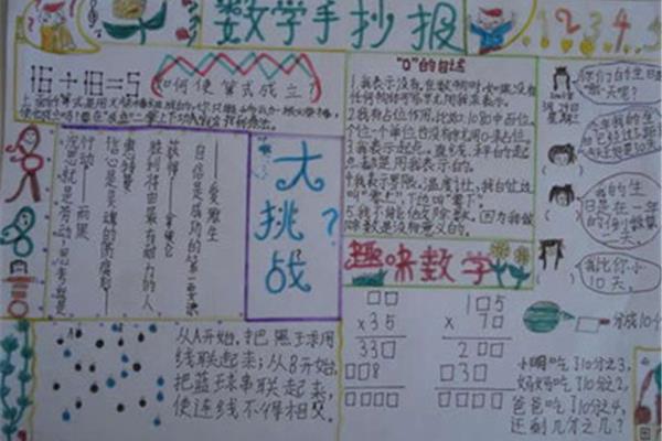5年级数学手抄报