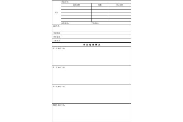 调研表模板