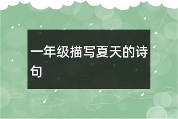 描写夏天的特点